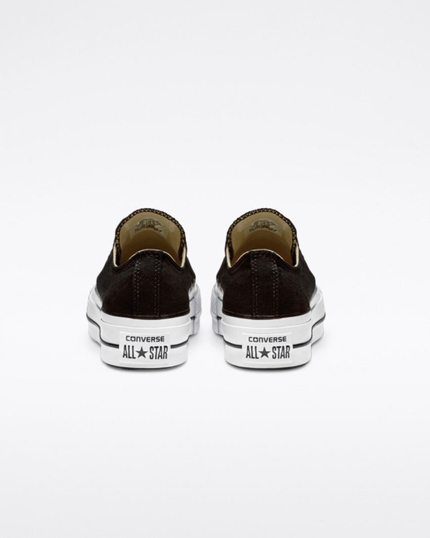 Dámské Boty Na Platformy Converse Chuck Taylor All Star Lift Platene Nízké Černé Bílé | CZ EJ31Z54